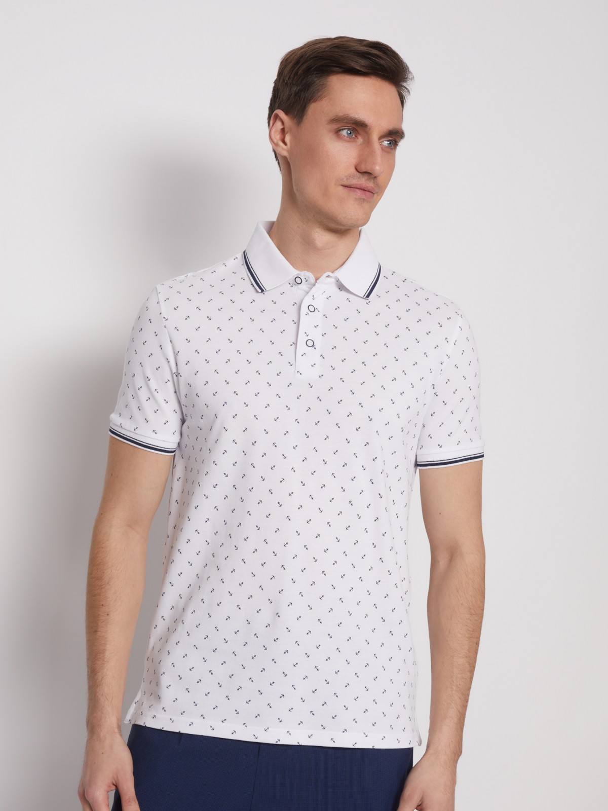 Футболка поло с узором