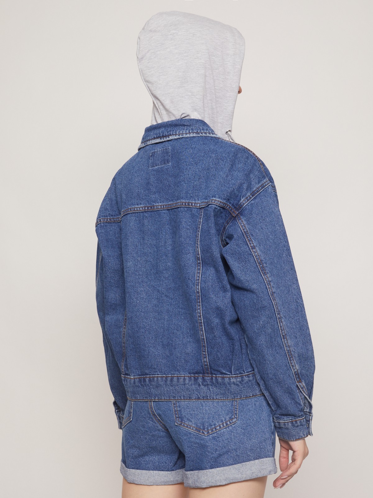 Куртка джинсовая zolla 021215D4S023, цвет голубой, размер XXS - фото 6