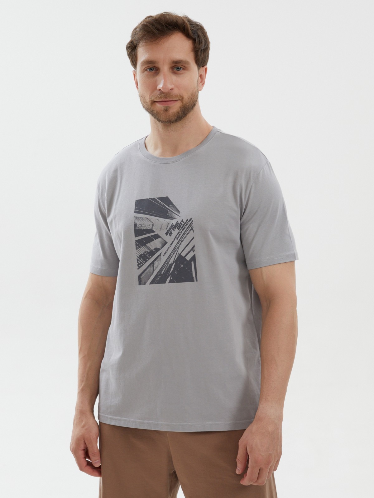 Футболка из хлопка с принтом