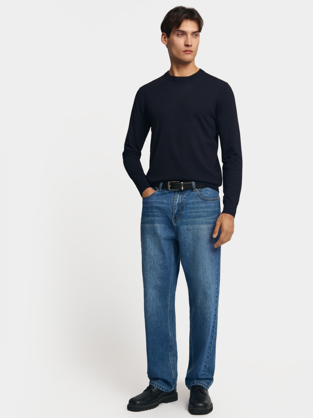 Тонкий трикотажный джемпер