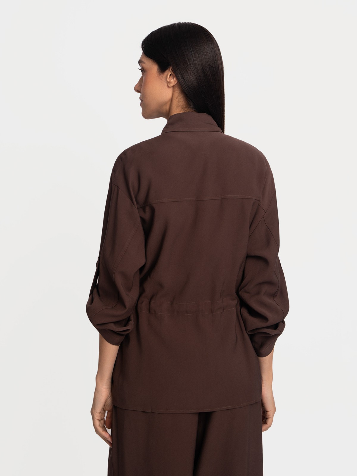 Рубашка с кулиской на талии