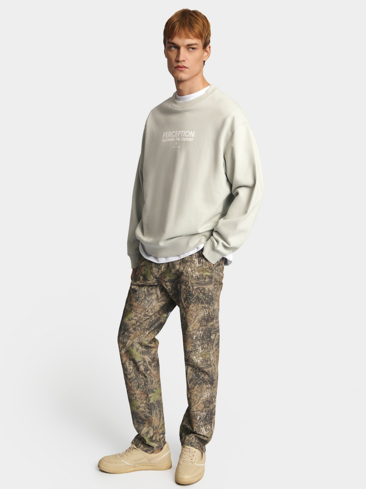 Брюки из хлопка с принтом