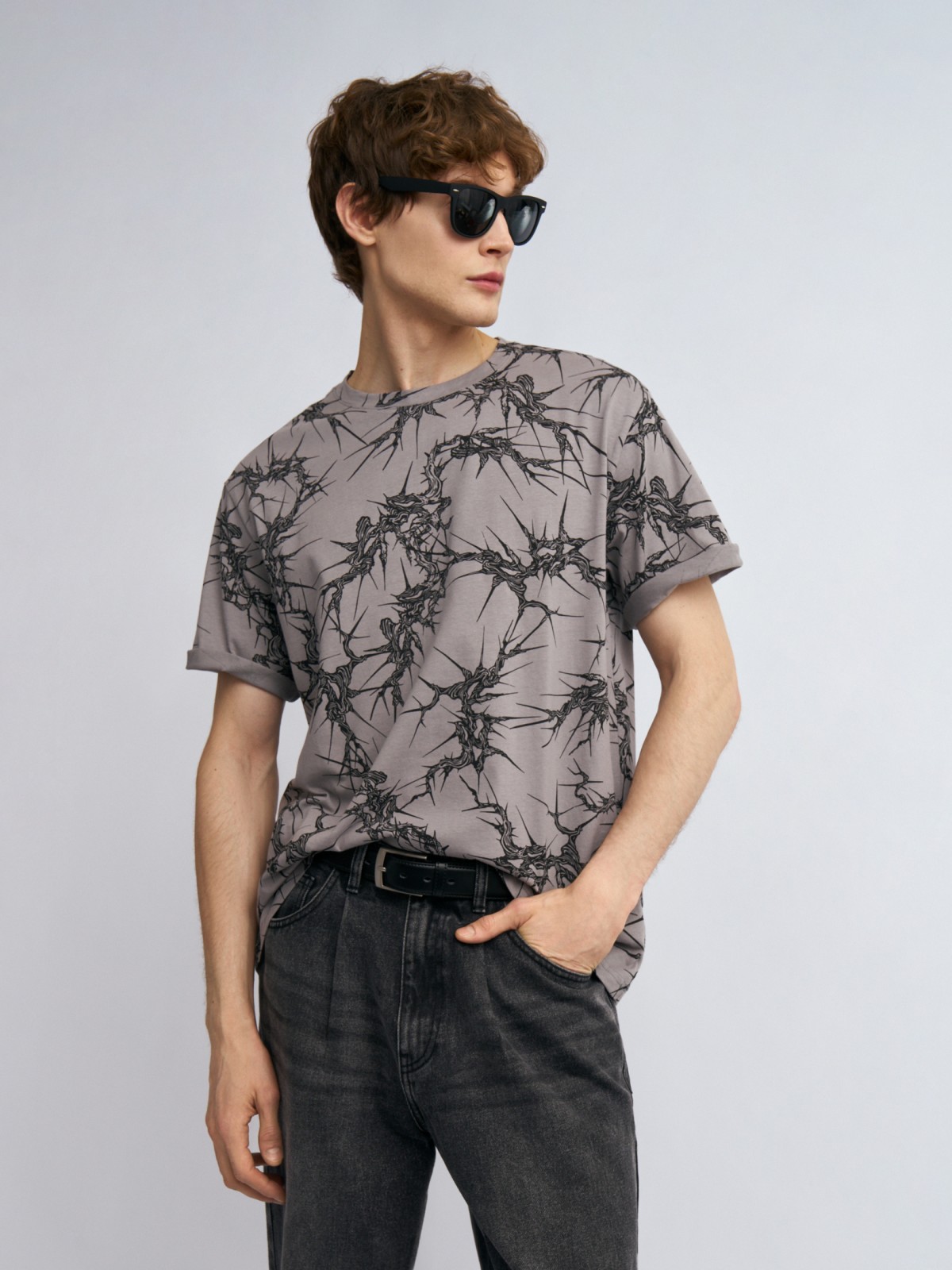 Футболка из хлопка с принтом