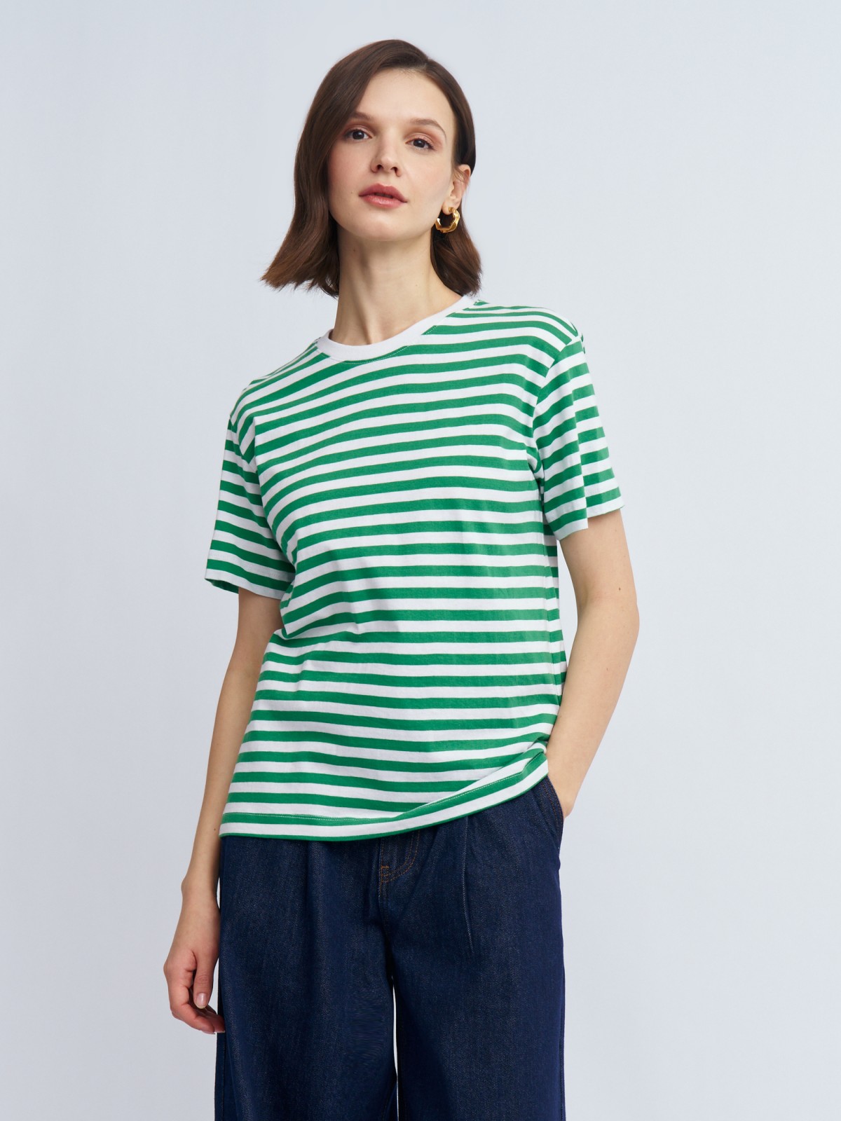 Футболка-тельняшка в полоску из хлопка