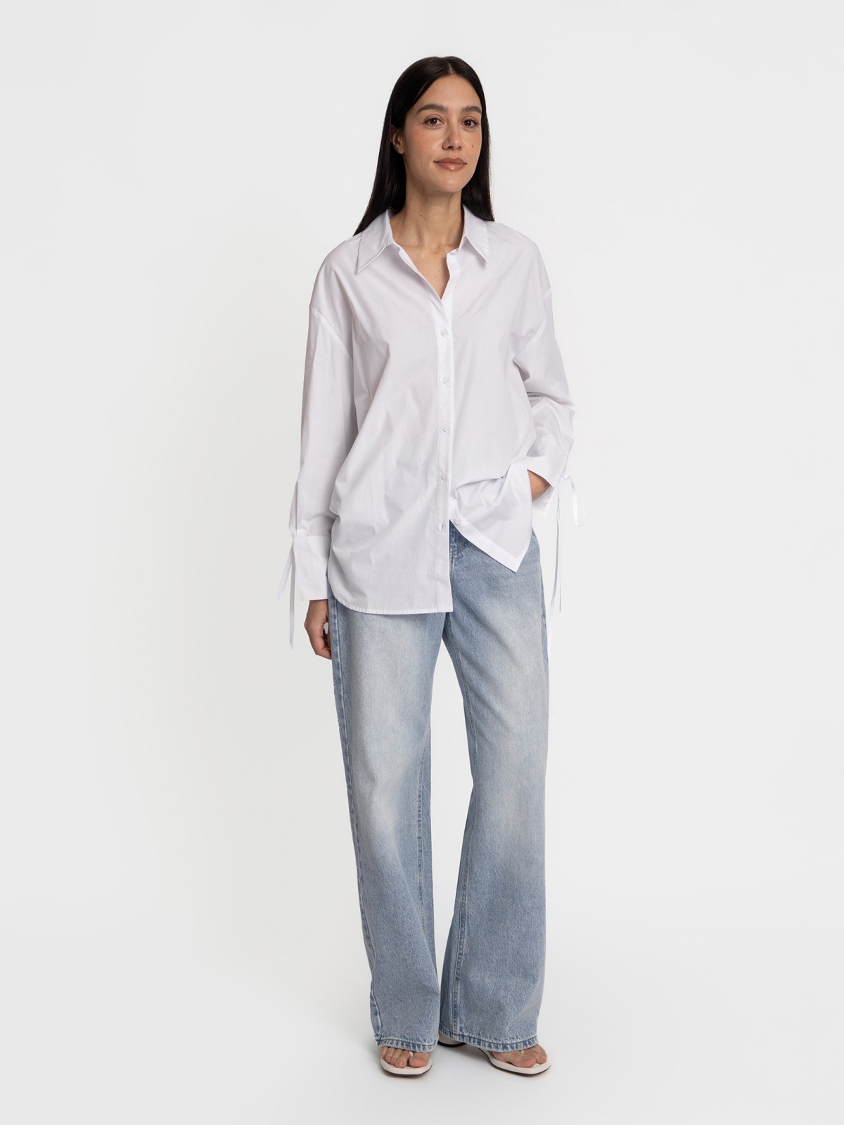 Блузка с  длинными рукавами