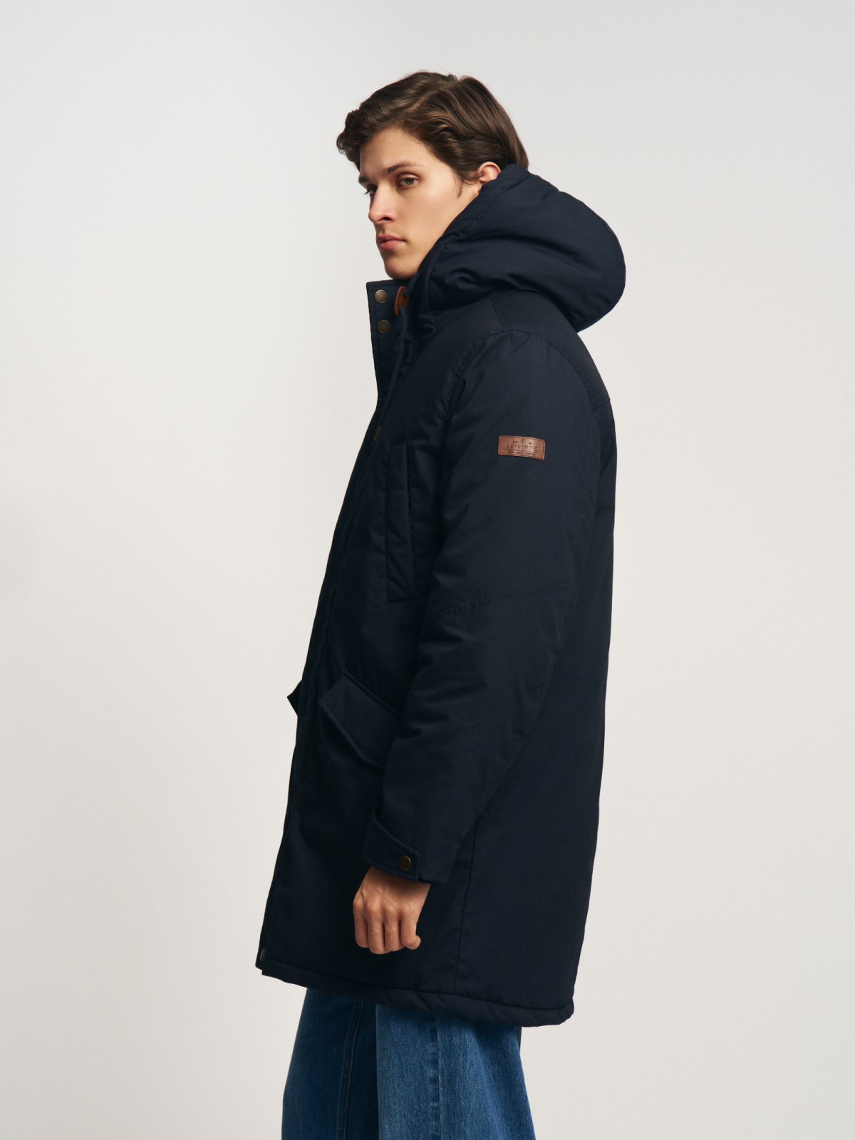 Тёплая куртка-парка с подкладкой из экомеха