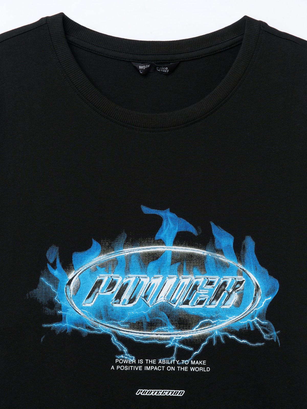 Футболка из хлопка с принтом-надписью