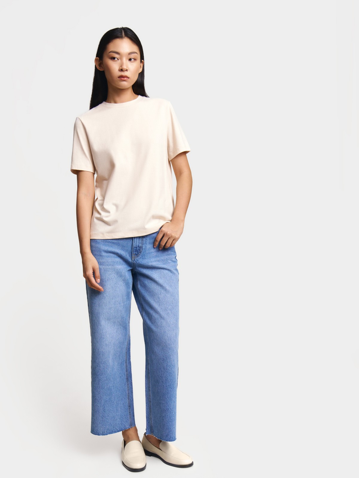 Футболка из хлопка однотонная