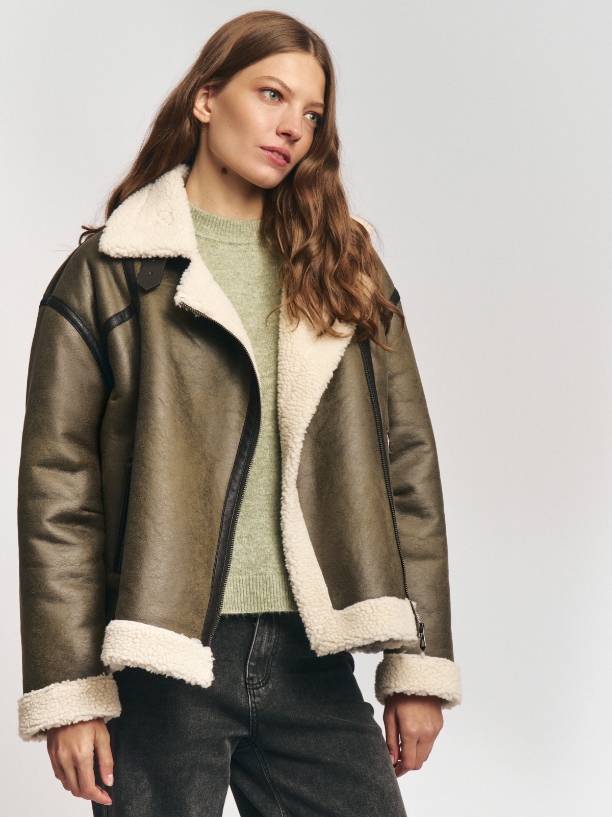 Тёплая косуха-дублёнка из экозамши с экомехом