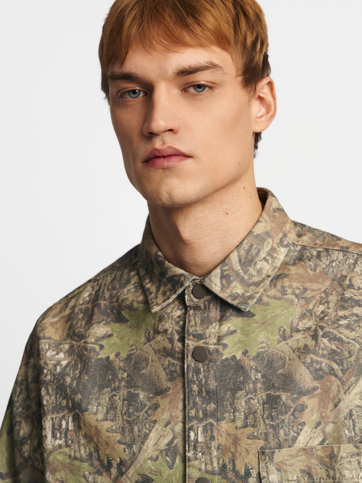Куртка-рубашка из хлопка с принтом