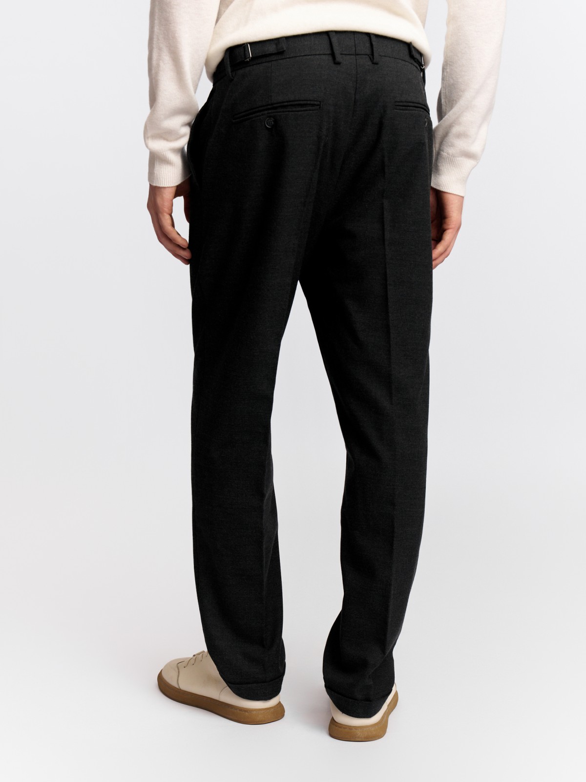 Офисные брюки с шерстью и стрелками