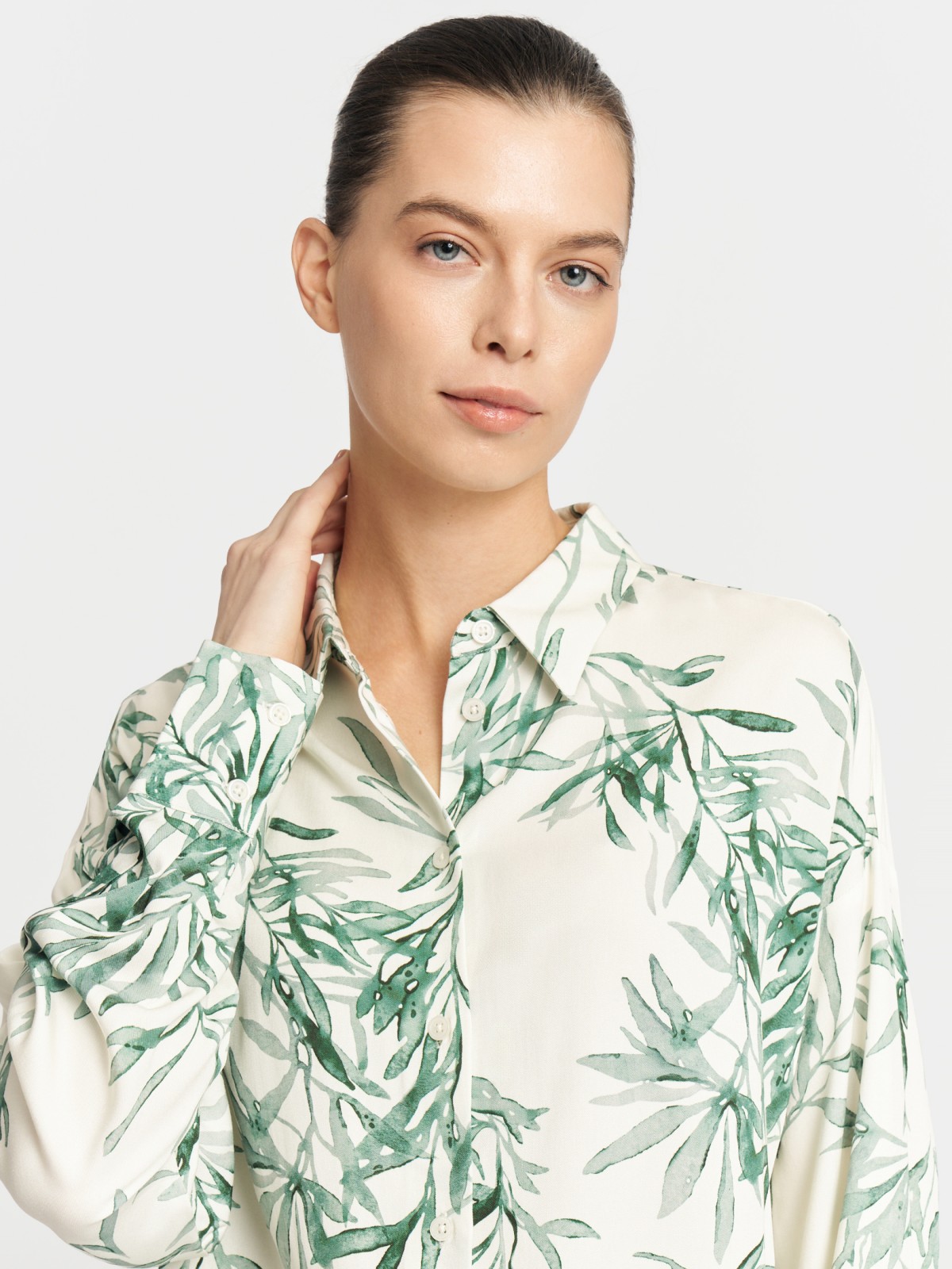 Рубашка из вискозы с принтом