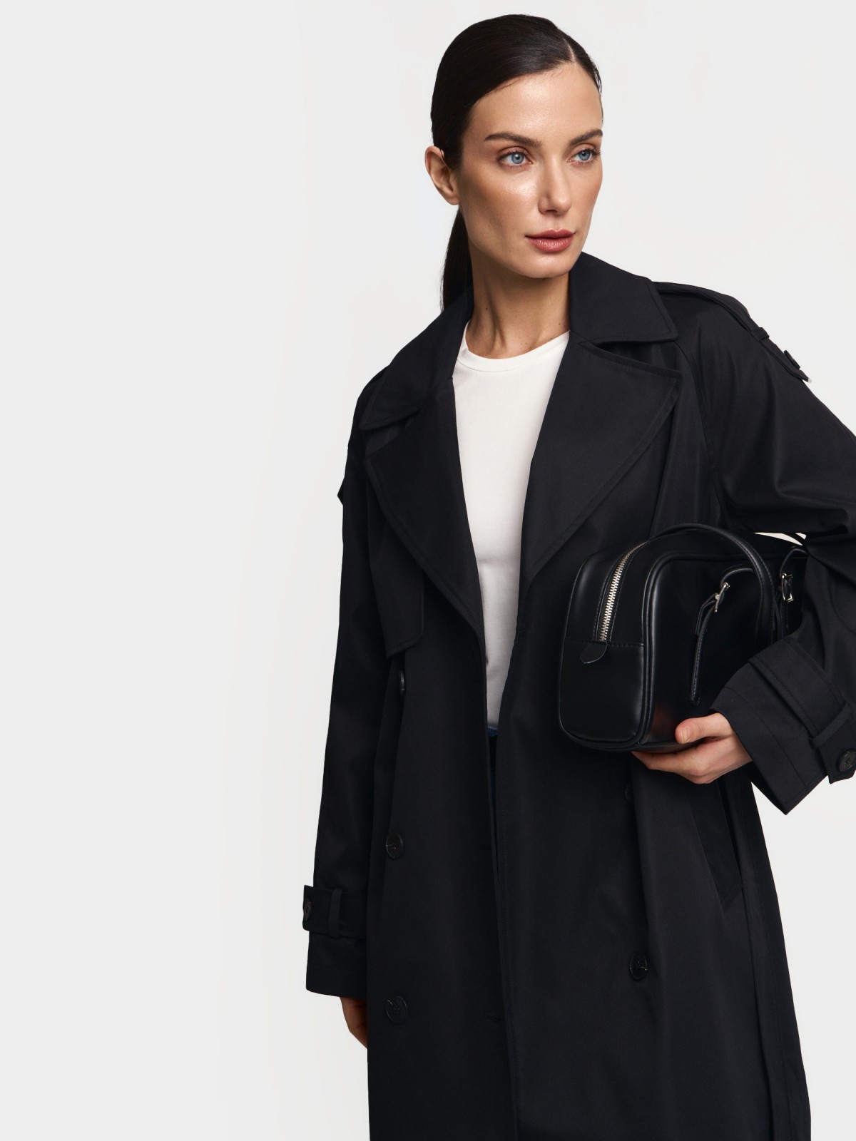 Двубортный тренчкот с поясом