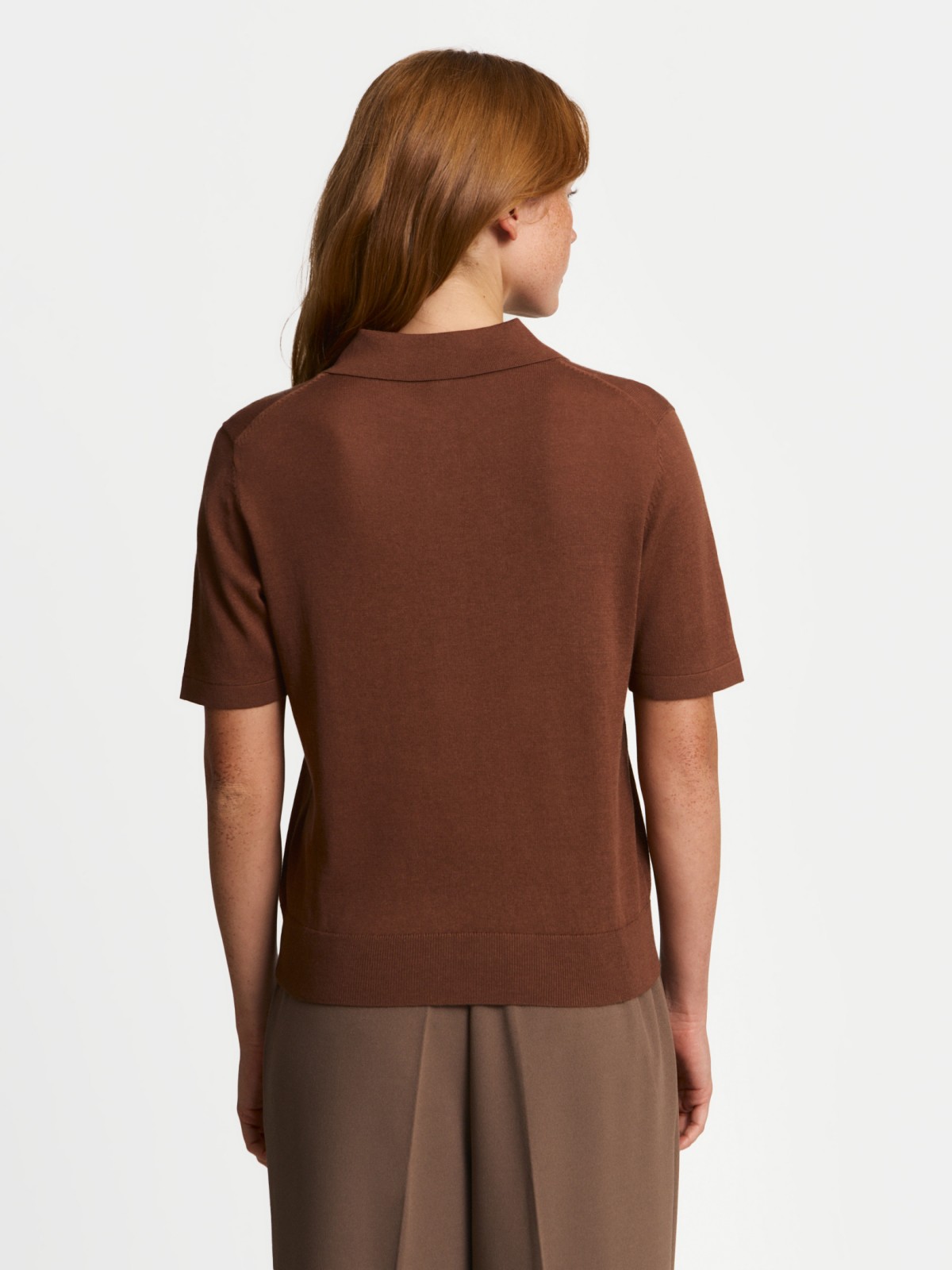 Джемпер поло с коротким рукавом