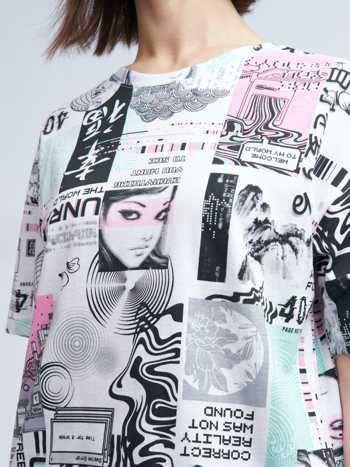 Футболка из хлопка с принтом