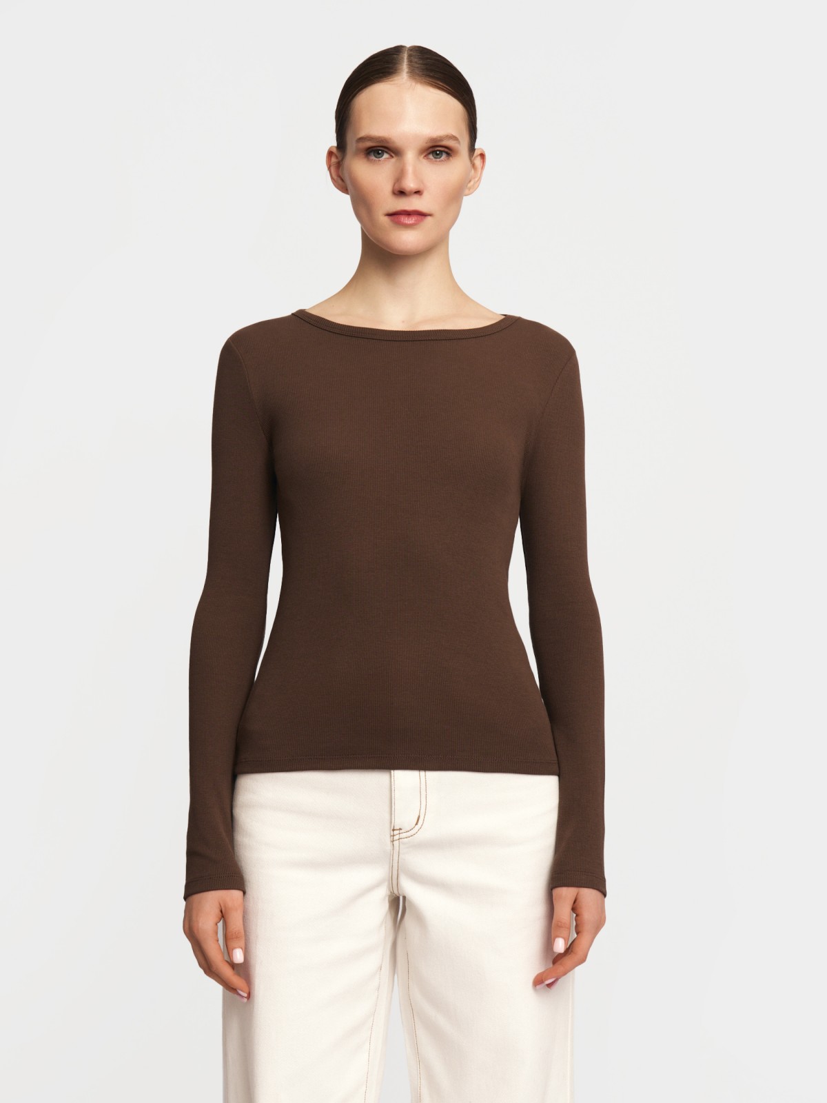 Трикотажный лонгслив из хлопка