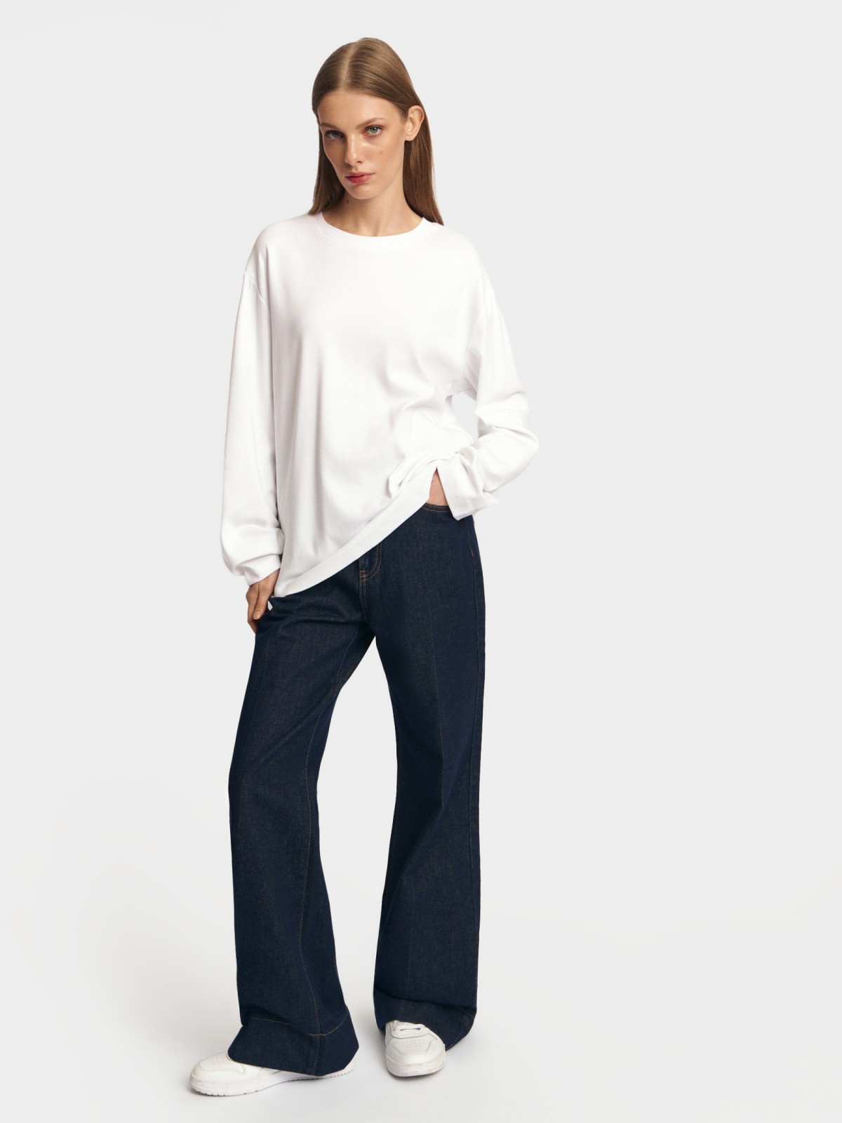 Трикотажный лонгслив из хлопка