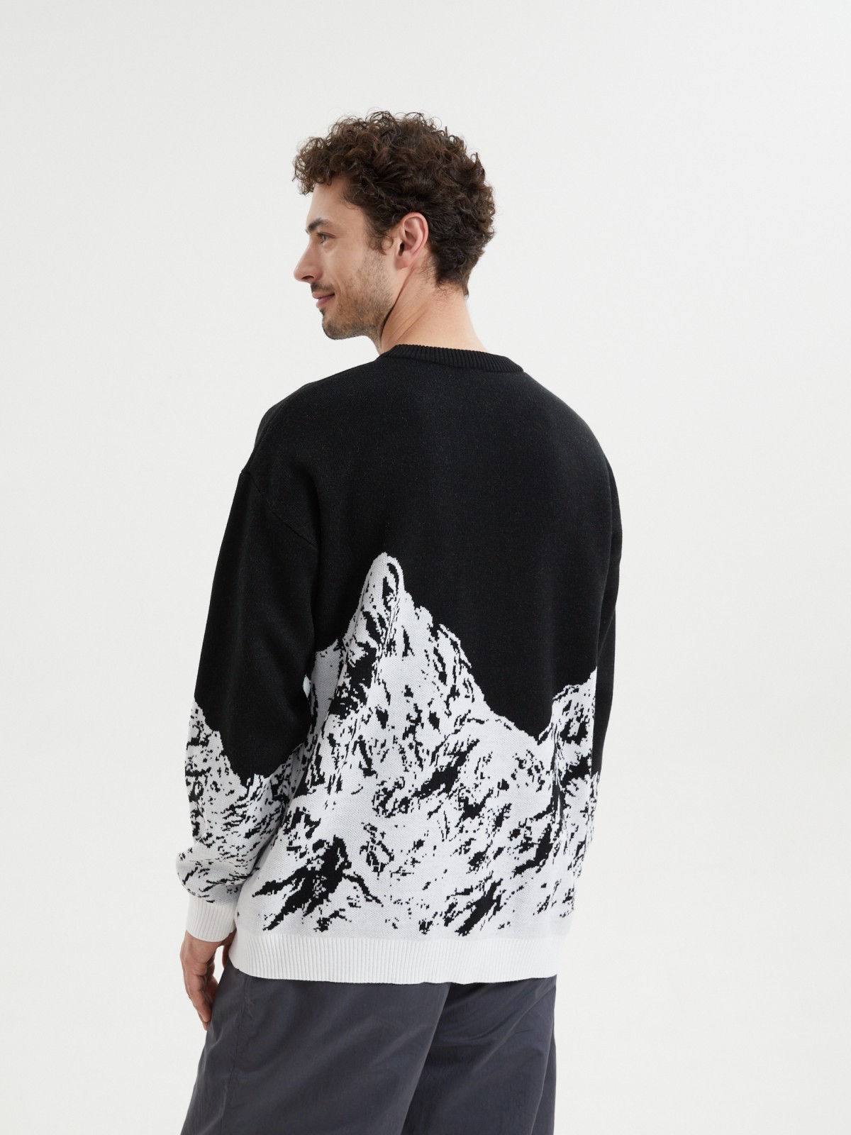 Вязаный джемпер из акрила с узором