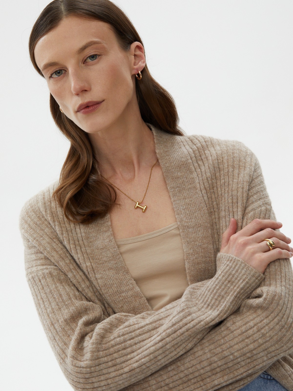 Трикотажный кардиган без застёжки