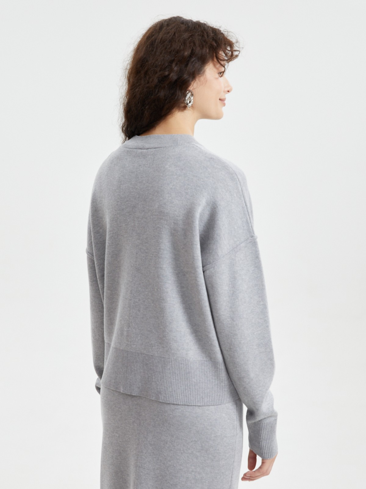 Трикотажный джемпер с длинным рукавом