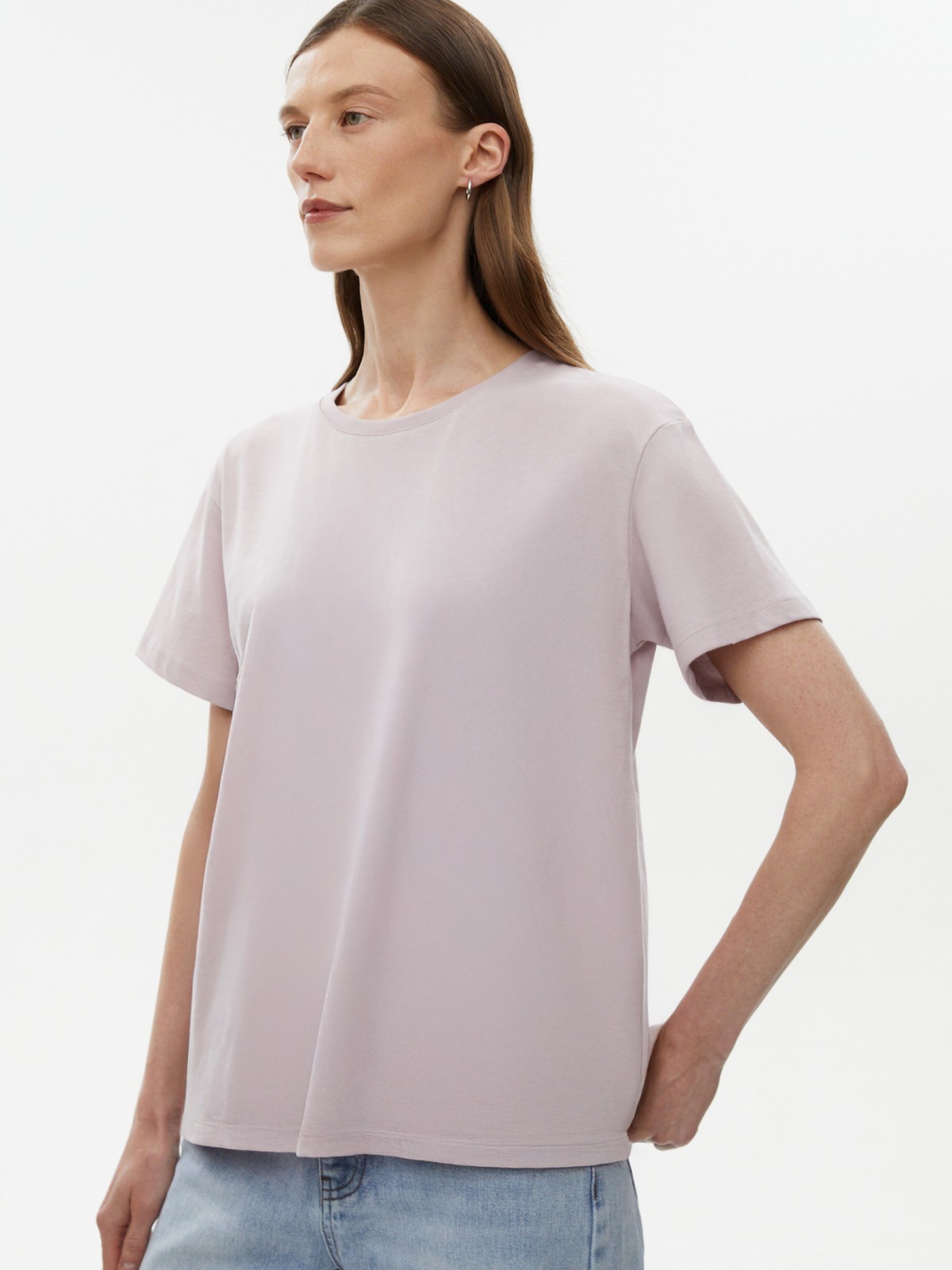 Футболка из хлопка однотонная