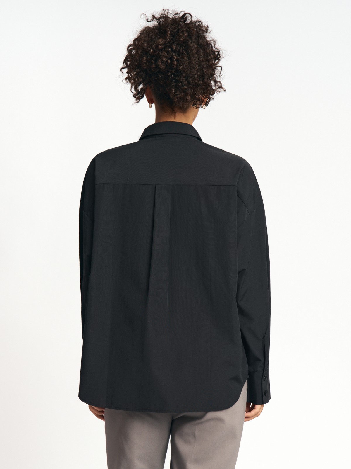 Рубашка свободного силуэта с карманом