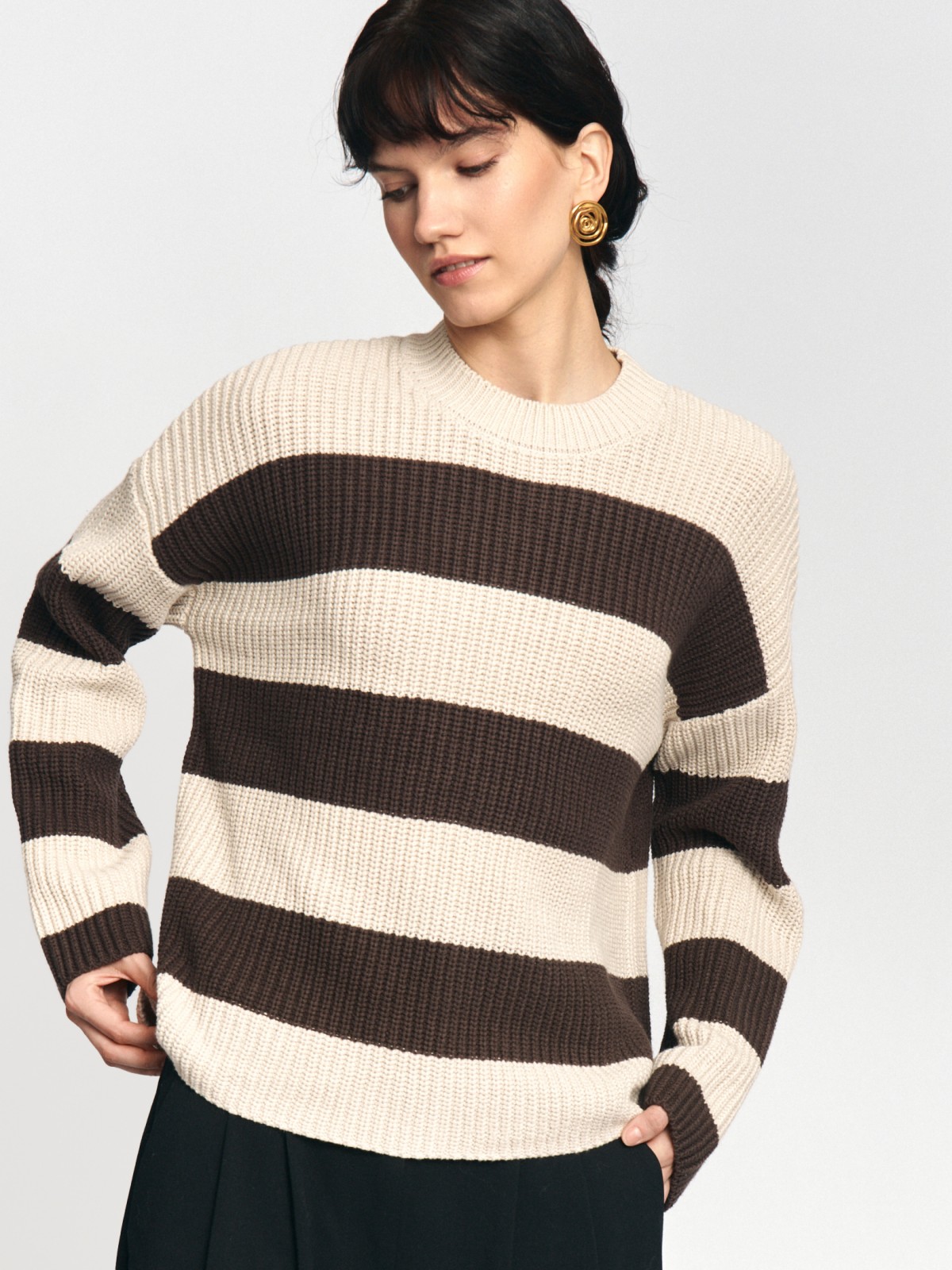 Вязаный джемпер в полоску