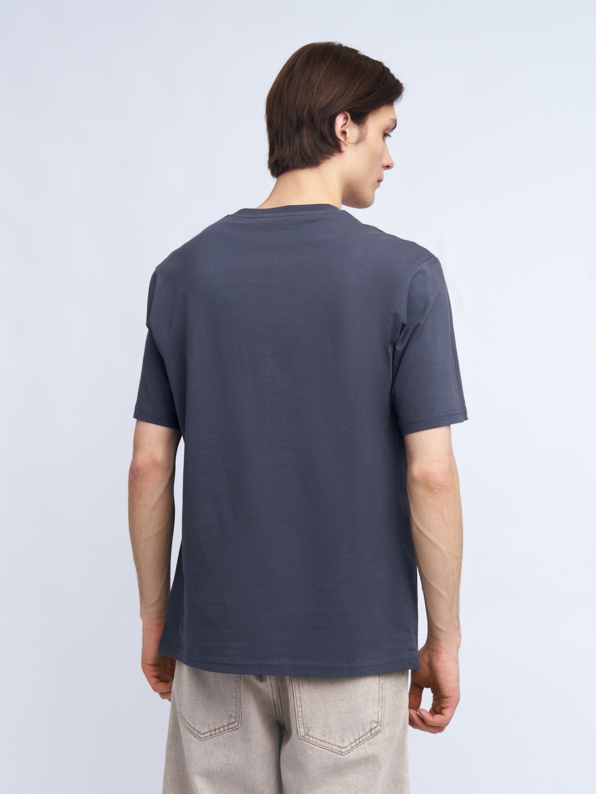 Футболка из хлопка с принтом-надписью