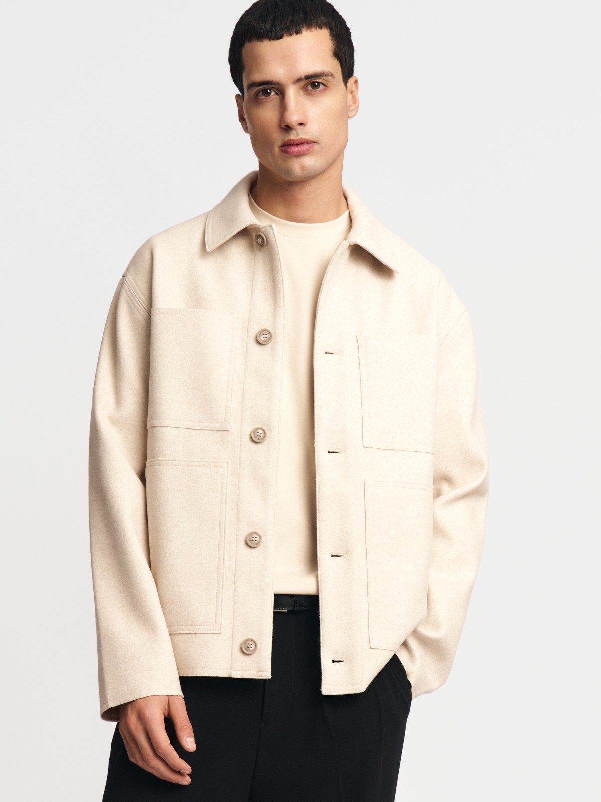 Куртка-рубашка оверсайз с карманами