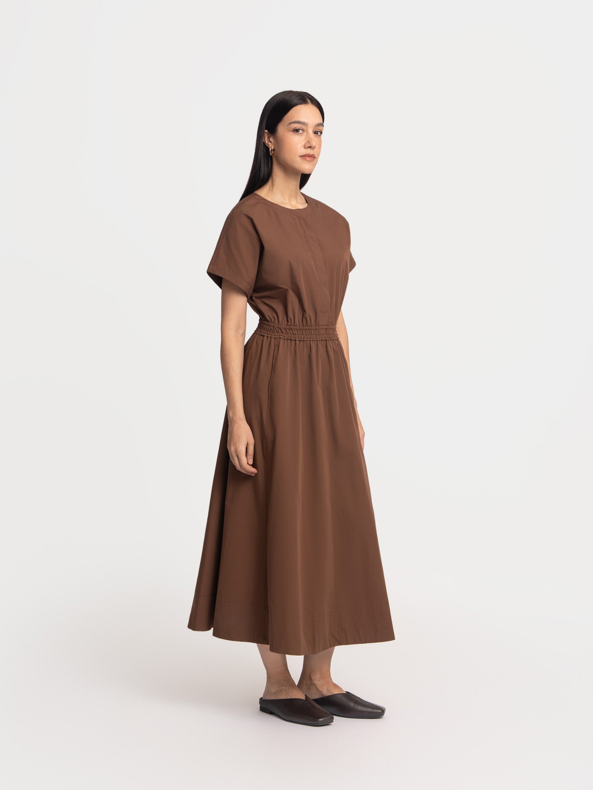 Платье миди на резинке