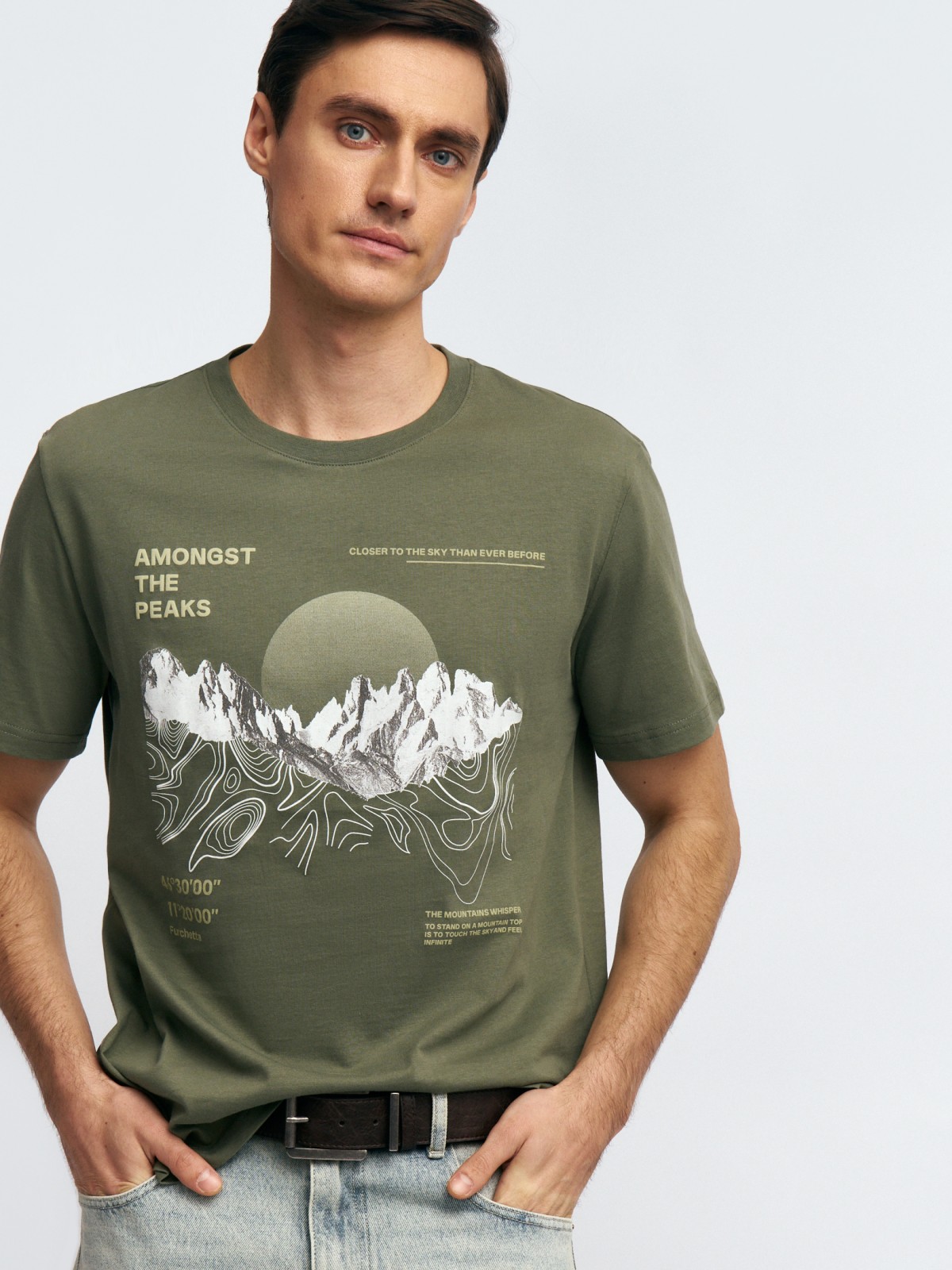 Футболка из хлопка с принтом