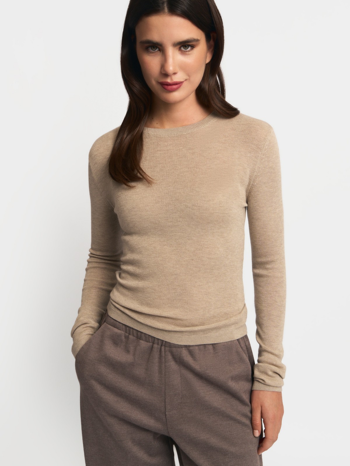 Вязаный лонгслив