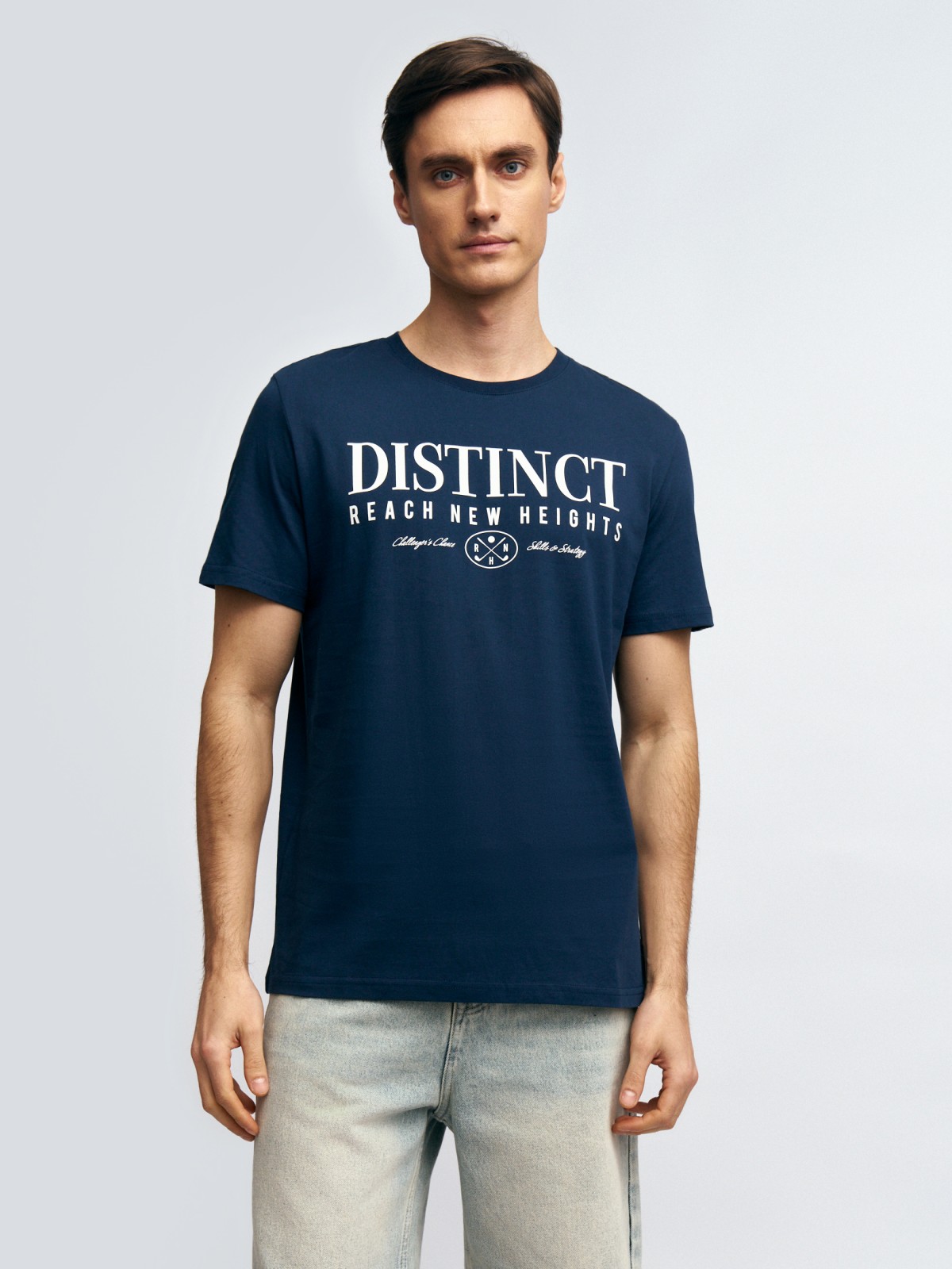 Футболка из хлопка с принтом-надписью