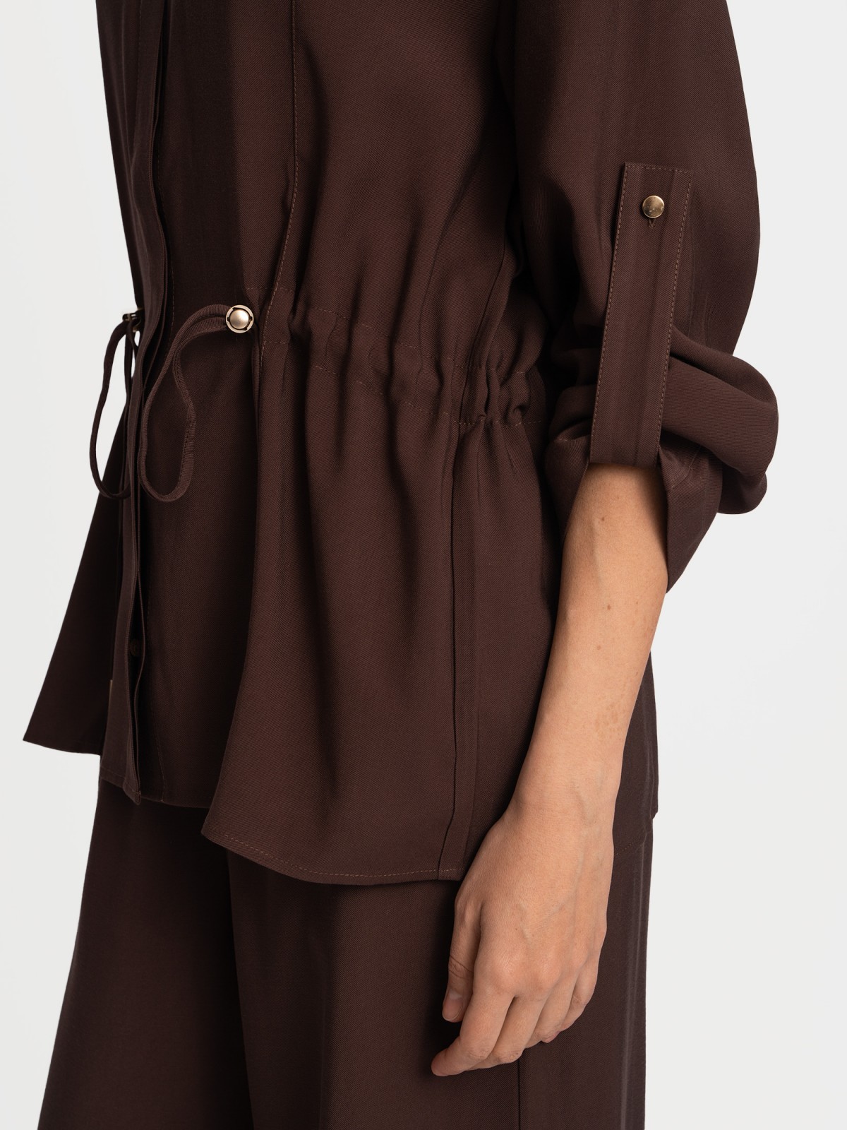 Рубашка с кулиской на талии