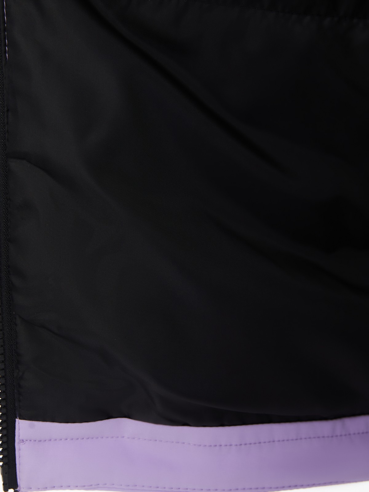 Утеплённая куртка на молнии с капюшоном zolla 024125102144, цвет лиловый, размер XS - фото 5