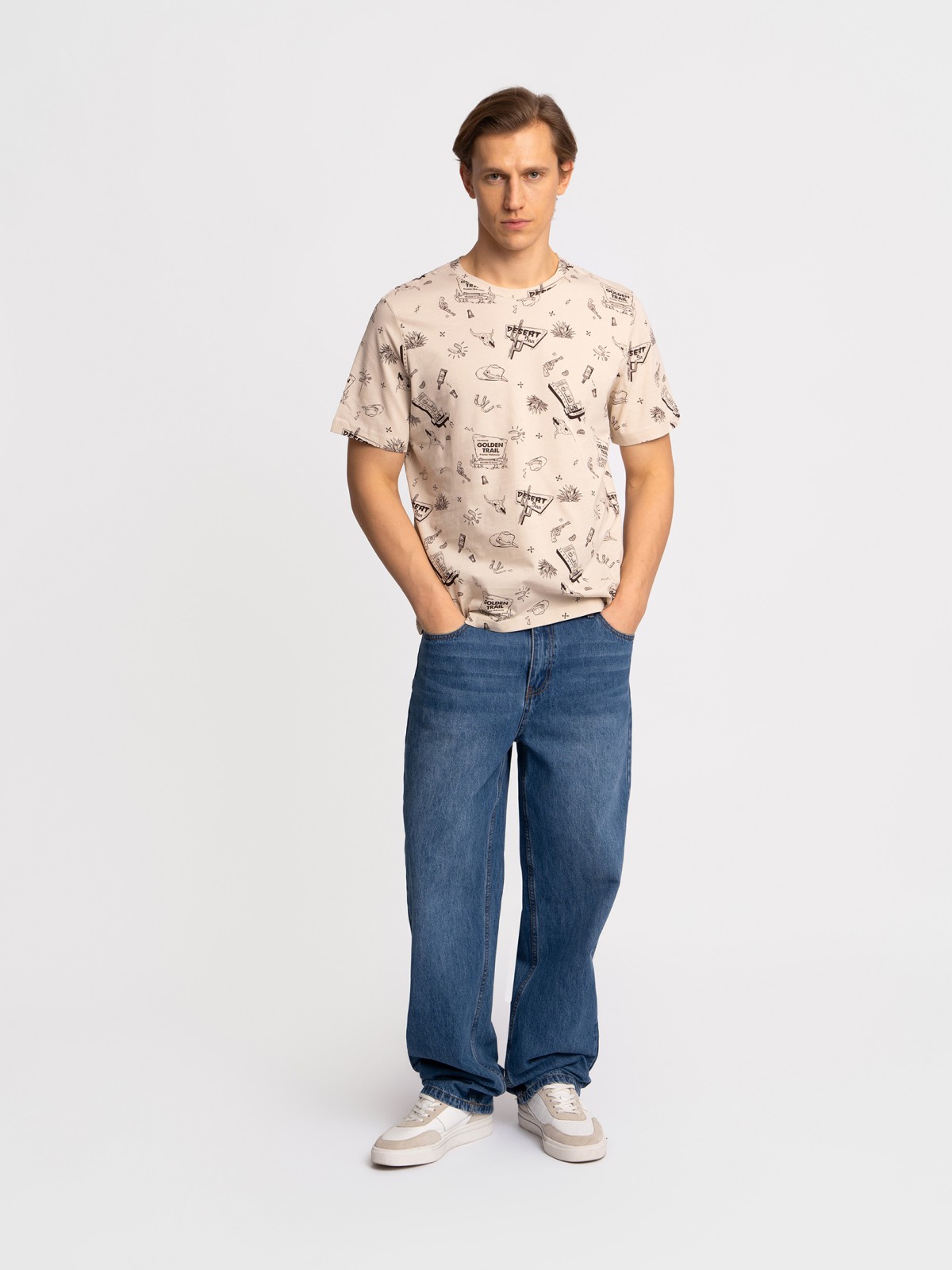 Футболка из хлопка с принтом