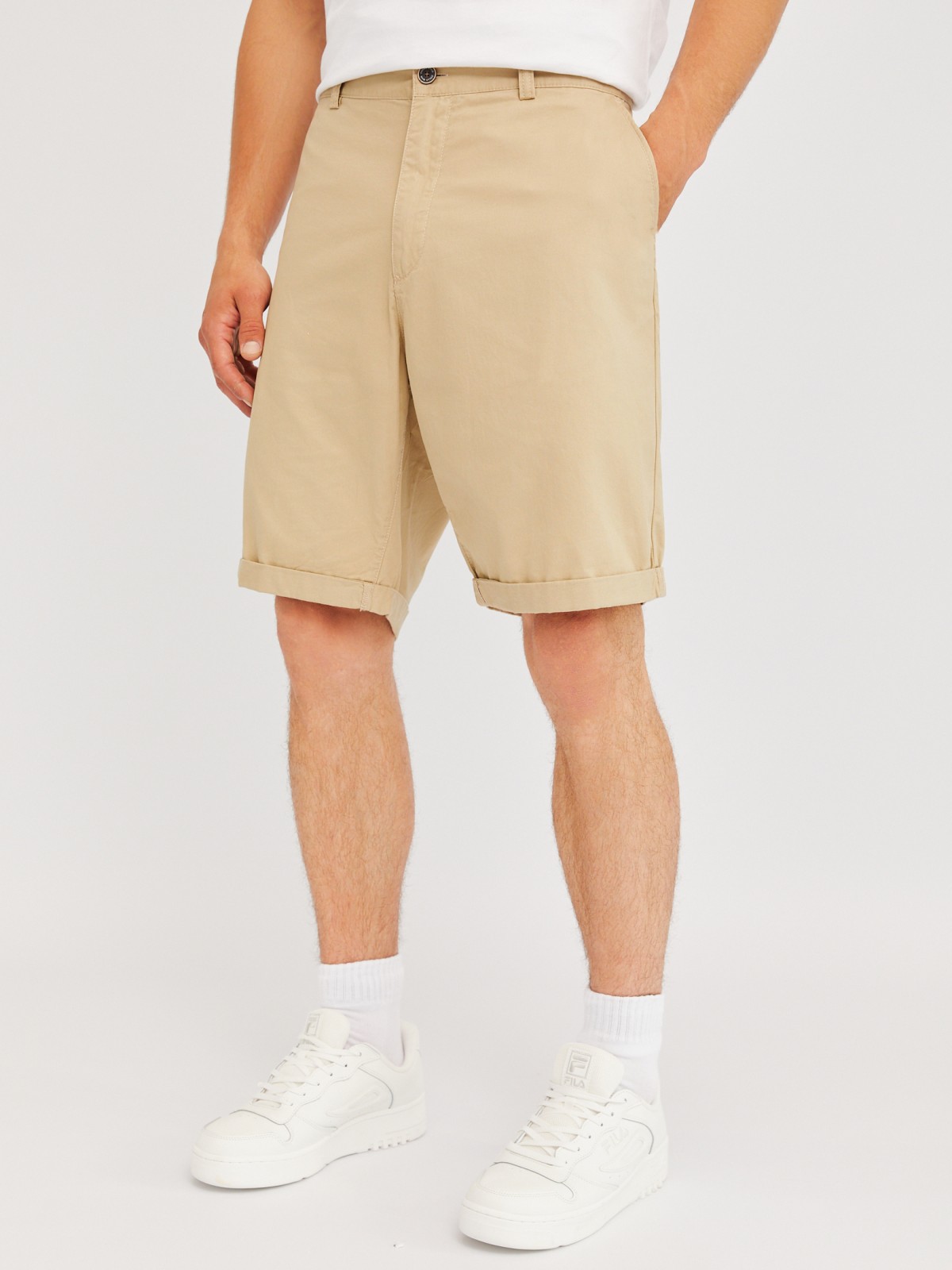 Шорты из хлопка с отворотами