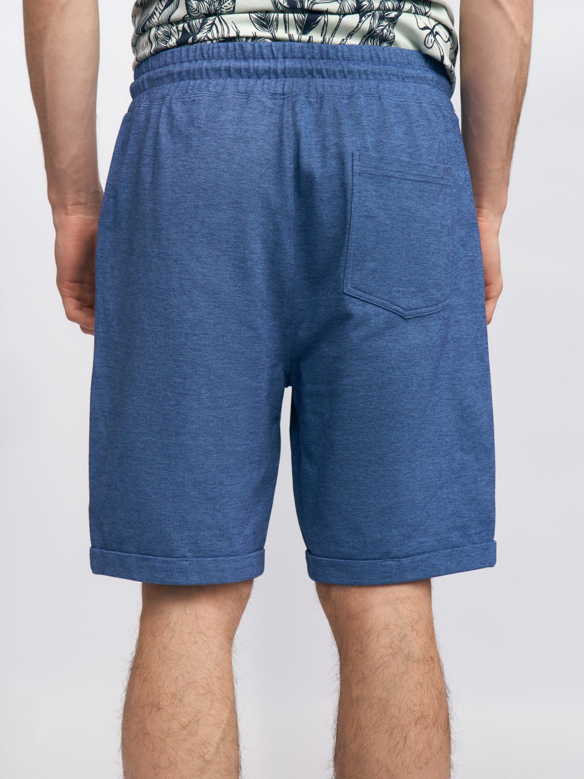 Трикотажные шорты из хлопка с отворотами