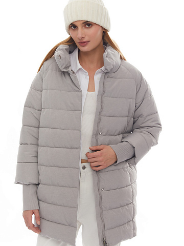 Тёплая куртка-пальто с эластичными манжетами